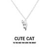 Cute Cartoon Cat Pendant Necklace For Women Metal Chain Choker Couple Friendship Party Jewelry Gift