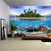 Ocean Art Tapestry Dream Sea World Wall Hanging Bedroom Decor Psychedelic    Curtain Background Room