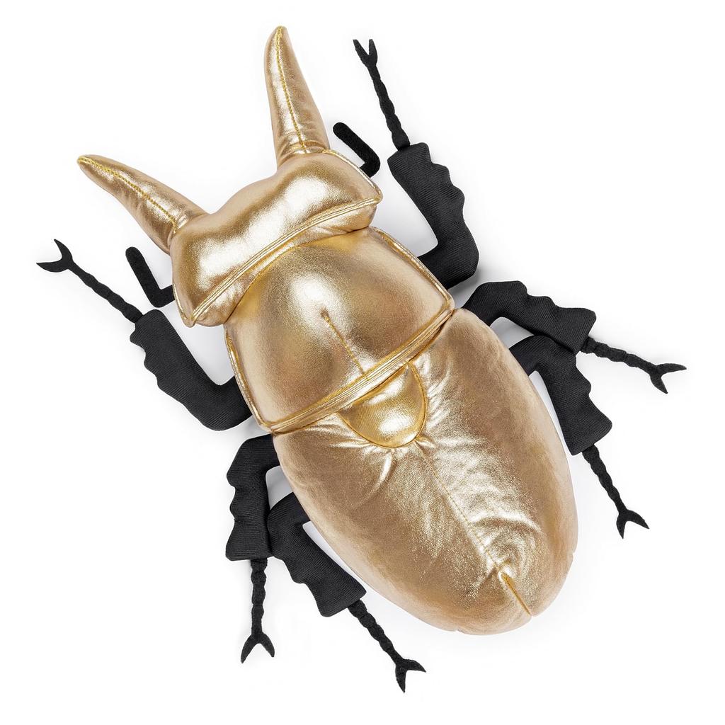 Lilizzhoumax Golden Rhinoceros Beetle Plush Animal Toy Soft Rhinoceros Beetle Stuffed Animal for Home Cute and Unique - 33cm, Kids, Decor,