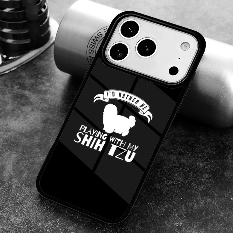 I Love Shih Tzu Puppy Dog Phone Case for iPhone 17 16 15 Pro Max Air 14 13 12 11 Plus Shockproof Cover