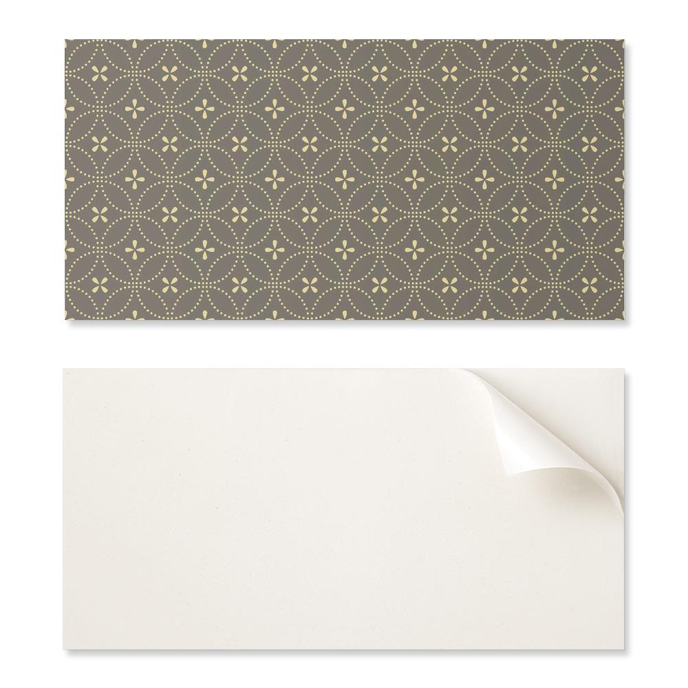 Set of Self-Adhesive Tiles with a Delicate Floral Pattern 10x40x20 cm