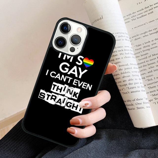 Gay Lesbian Lgbt Rainbow quotes Phone Case Cover for iPhone 17 Air 16 15 14 13 11 12 Pro Max Plus Fundas Coque