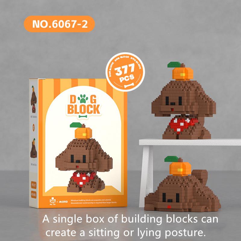 Creative And Interesting Mini Puppy Series Building Blocks Children's Educational Assembly Toys Cartoon Ornaments Birthday Gifts