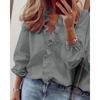 Long-Sleeved Ruffled Shirt for Women Long Sleeves Ruffles V-neck Shirt Shirt