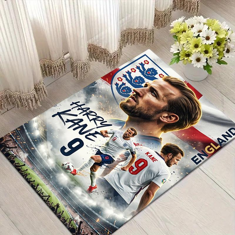 Football Star Style Crystal Velvet Rug, Soft Anti‑Slip Crystal Velvet Carpet for Living Room Bedroom Home Decor