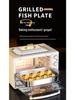 Stainless Steel Grilled Fish and Seafood Pan with Lid and Handle