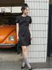 Laengaenlu Roselle Twist Mini Dress(Roselle)_Black