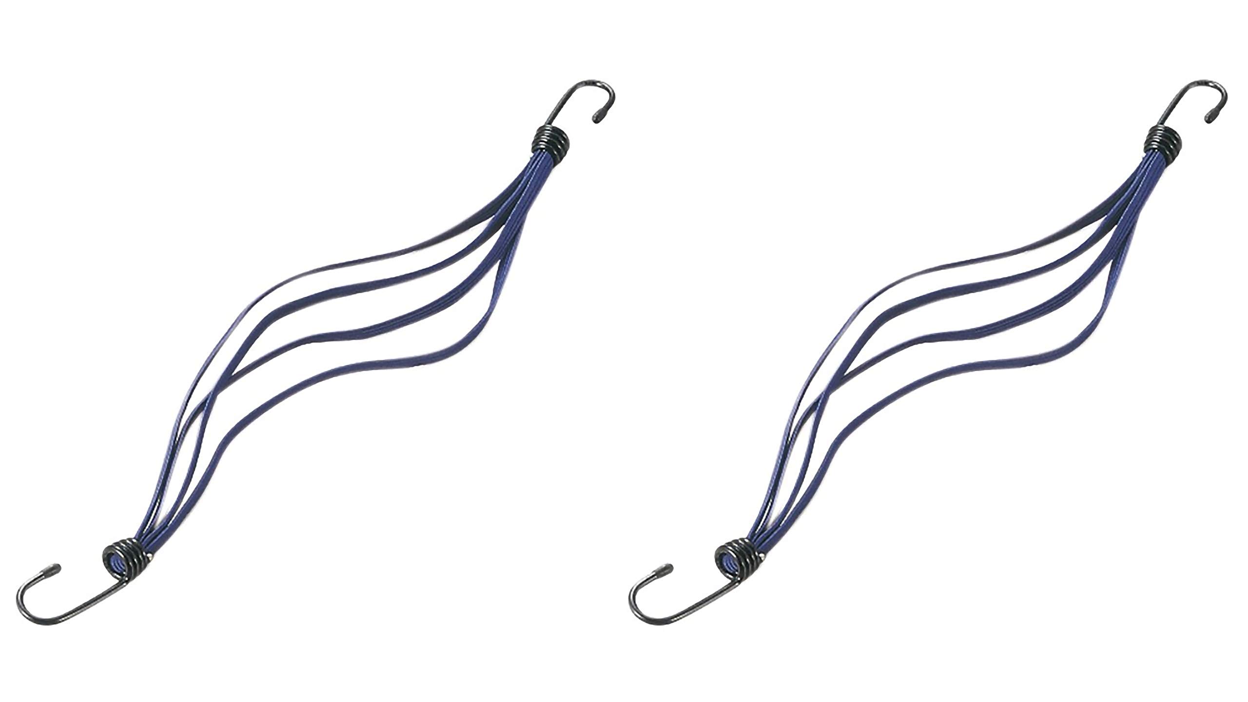 

CAPTAIN STAG Bike Touring Bicycle Carrying Cord Flat Cord Luggage Fixing Elastic Length 55cm x 9mm Comes with 2 Hooks of [Set 2] UZ-13198