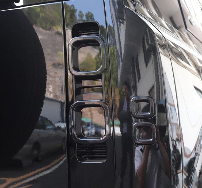 Für Land Rover Defender 90/110/130 2020-2025 Auto Rauchschwarz Rückleuchtenabdeckung Schutzschale Außenmodifikationszubehör