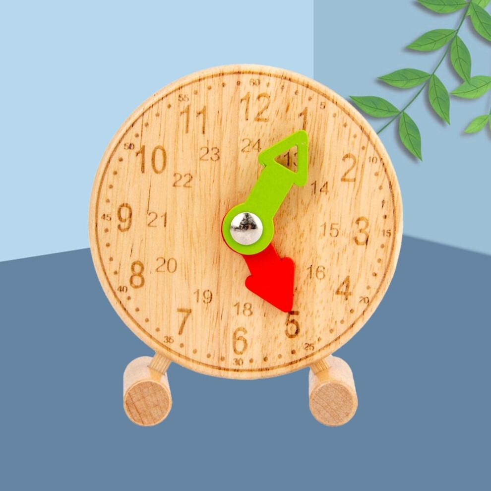 Wooden Learning Clock for Kids - Free Standing Shape and Color Sorting Telling Time Model - Style 1, Educational Toy