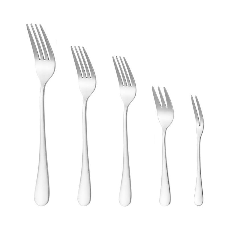 1010 Stainless Steel Long Handle Fork: Ideal for Dining, Cake, Dessert, and Fruit. Customizable with Logo Printing.