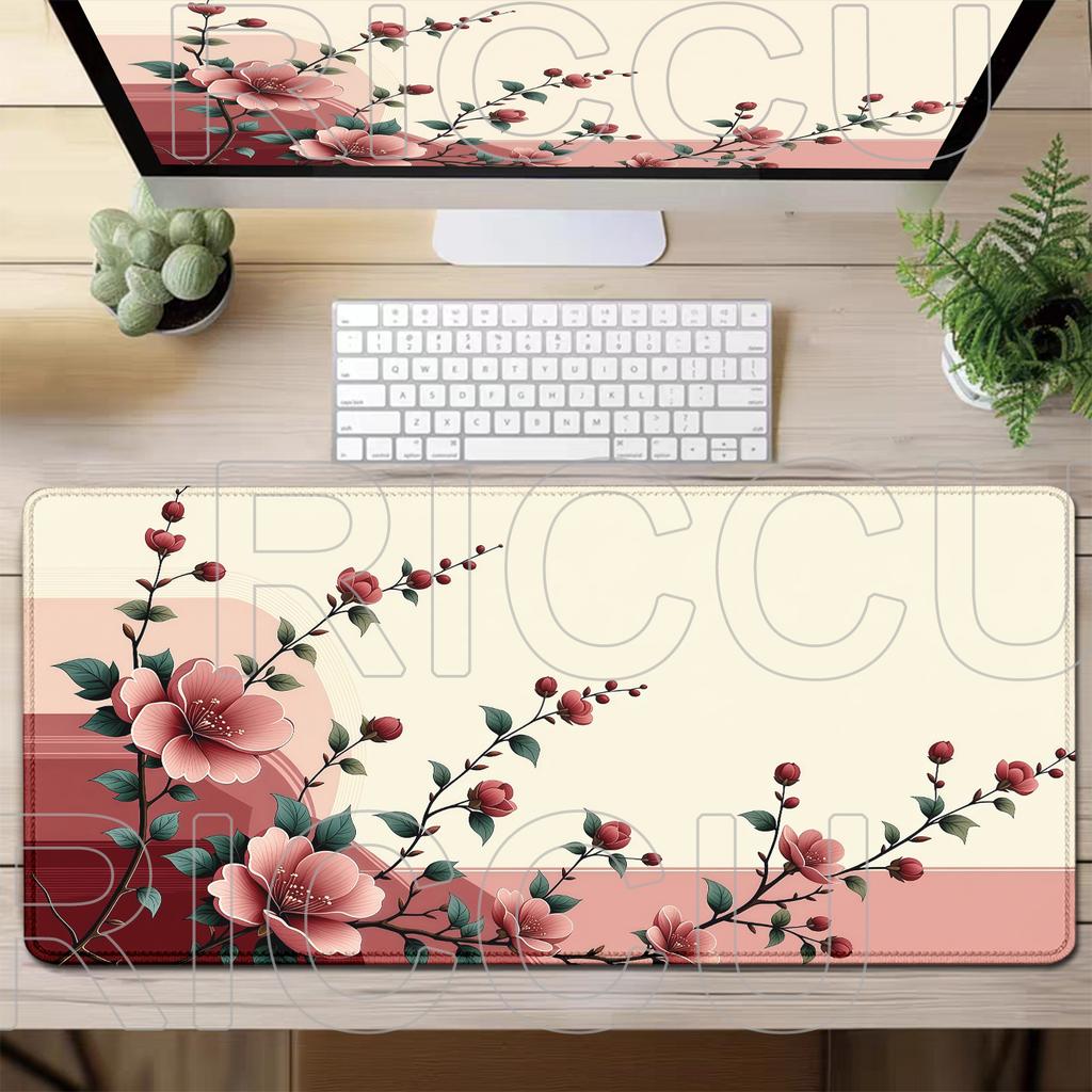 XXL HD Printing Large Gaming Mouse pad Retro Art flower Expand mouse pad antislip made rubber desk mat mousepad PC accessorys