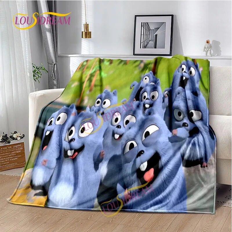 Фланелевое одеяло с 3D принтом и французским рисунком «Гриззи и лемминги», детское теплое одеяло для домашнего офиса и взрослых, зеленое поле 130 x 150 cm