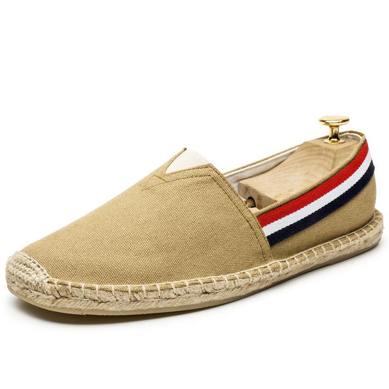

Hot Sale Fashion Blue Men s Summer Shoes Breathable Canvas Loafers Shoes Men Slip-on Casual Flat Shoes for Men Espadrille hombre 38