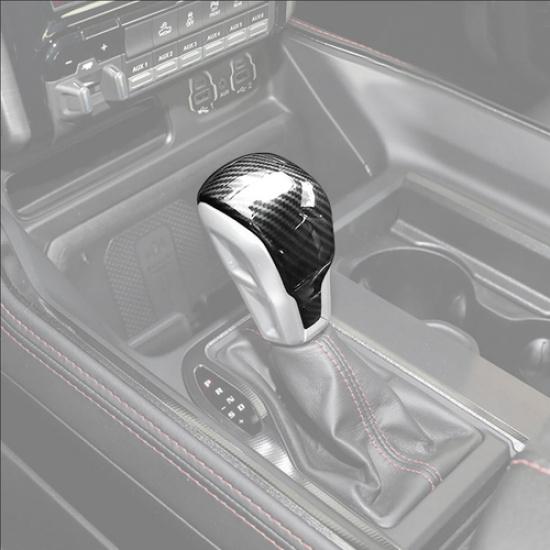 Car Gear Shift Knob Cover Trim For Dodge Ram 1500 21-26 Accessories Carbon Fiber