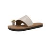 French Slippers Women's Summer Wear 2025 New High-end Flat-bottomed Toe Beach Sandals Soft-soled Toe Lazy Drag