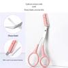 Crescent Eyebrow Razor & Safety Trimming Scissors Set with Comb