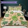 Leaf Clover Pattern Bedding uilt Set uilt Cover Pillowcase Home Decoration Birthday Gift (1 * duvet cover + 2 * pillowcase  without core)58