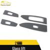 21 Mocha Glass Lift Frame Stainless Steel Window Armrest Button Sticker