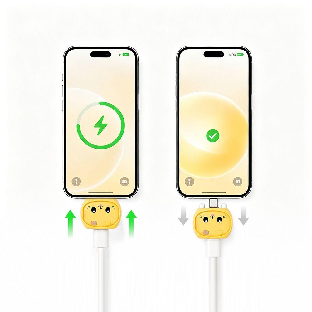 Cartoon Cat Auto Disconnect Adapter Auto Disconnect Power Separator  Phone Charging