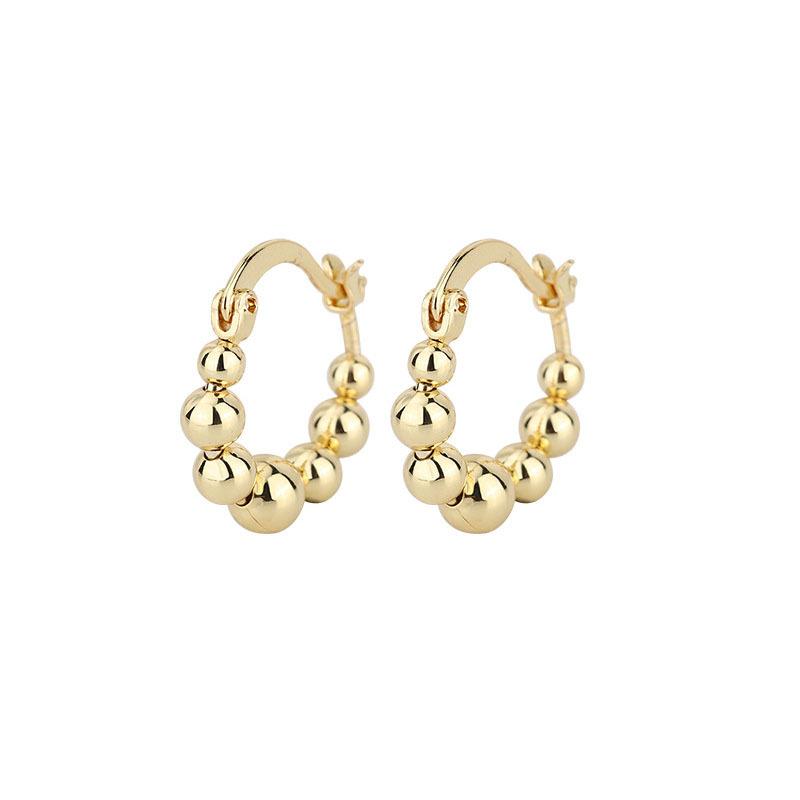 The Cold Wind Will Move The Light Bead Ear Buckle, Women's Small Fresh Literary Ins Hipster Simple and Exquisite Ear Jewelry