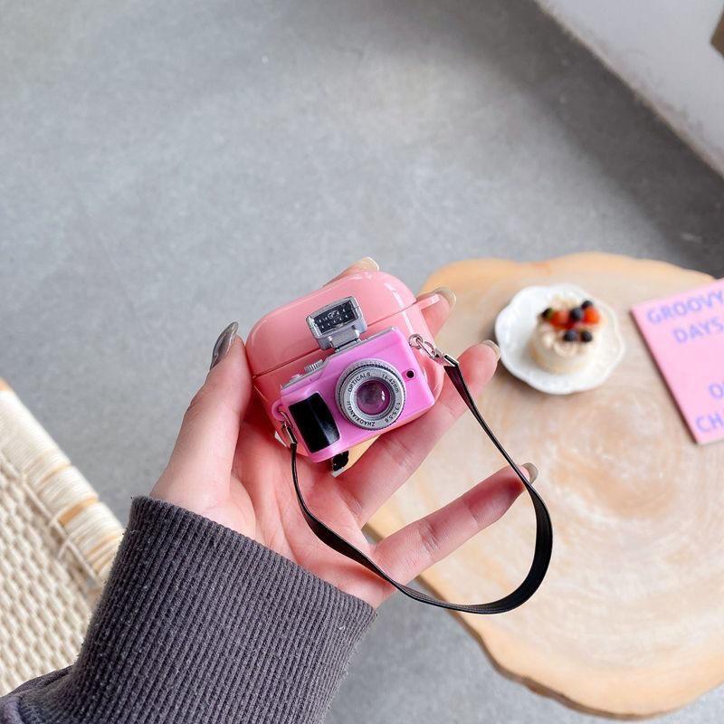 The Snap Camera earphone case is compatible with Apple AirPods Pro 1st Gen 1/1 Cute Creative Earphone Protective Case
