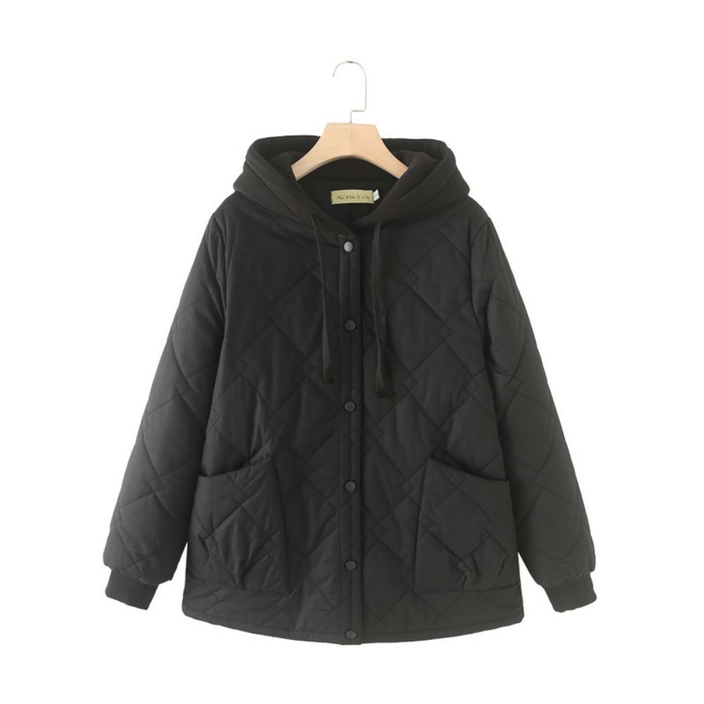 

Женское осенне-зимнее свободное повседневное пальто с капюшоном, хлопковая куртка, утолщенные парки на хлопковой подкладке, пальто XXXXXL