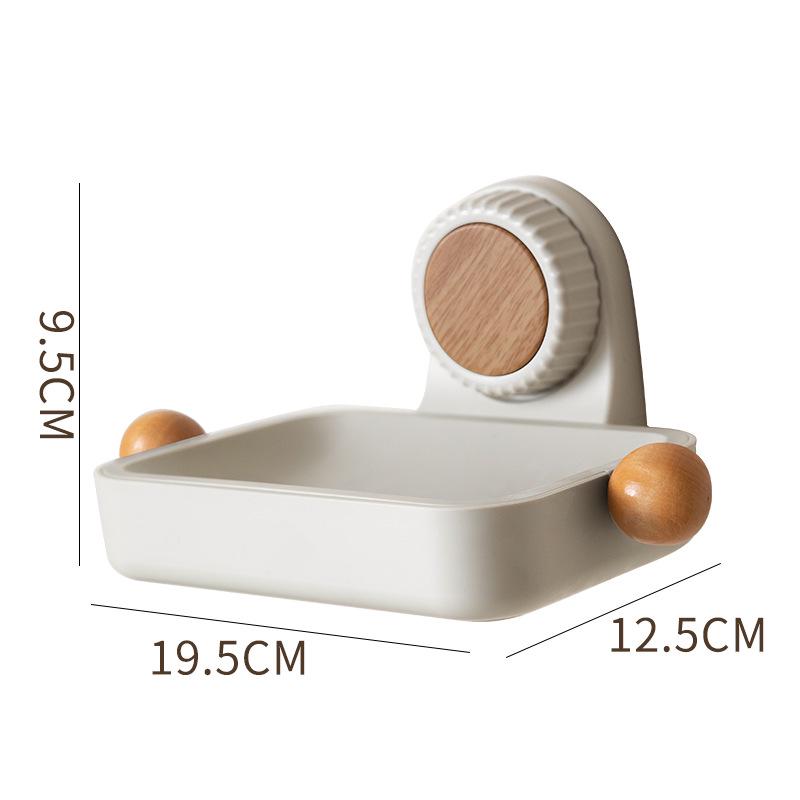 Vintage Wall-Mounted Soap Holder - Punch-Free Draining Dish for Bathroom Hand Wash Station.
