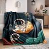 1pc Astronaut Moon Lightweight Flannel Blanket, Comfortable and Warm Blanket, for Office and Camping Sofa Bed, Livingroom047