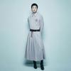 [mardimercredi] COTTON PLEATED MAXI SKIRT STRIPE_BLUE