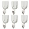 6Pcs Stainless Steel Kitchen Holder Rack Hooks Towel Bathroom Wall Door Hanger