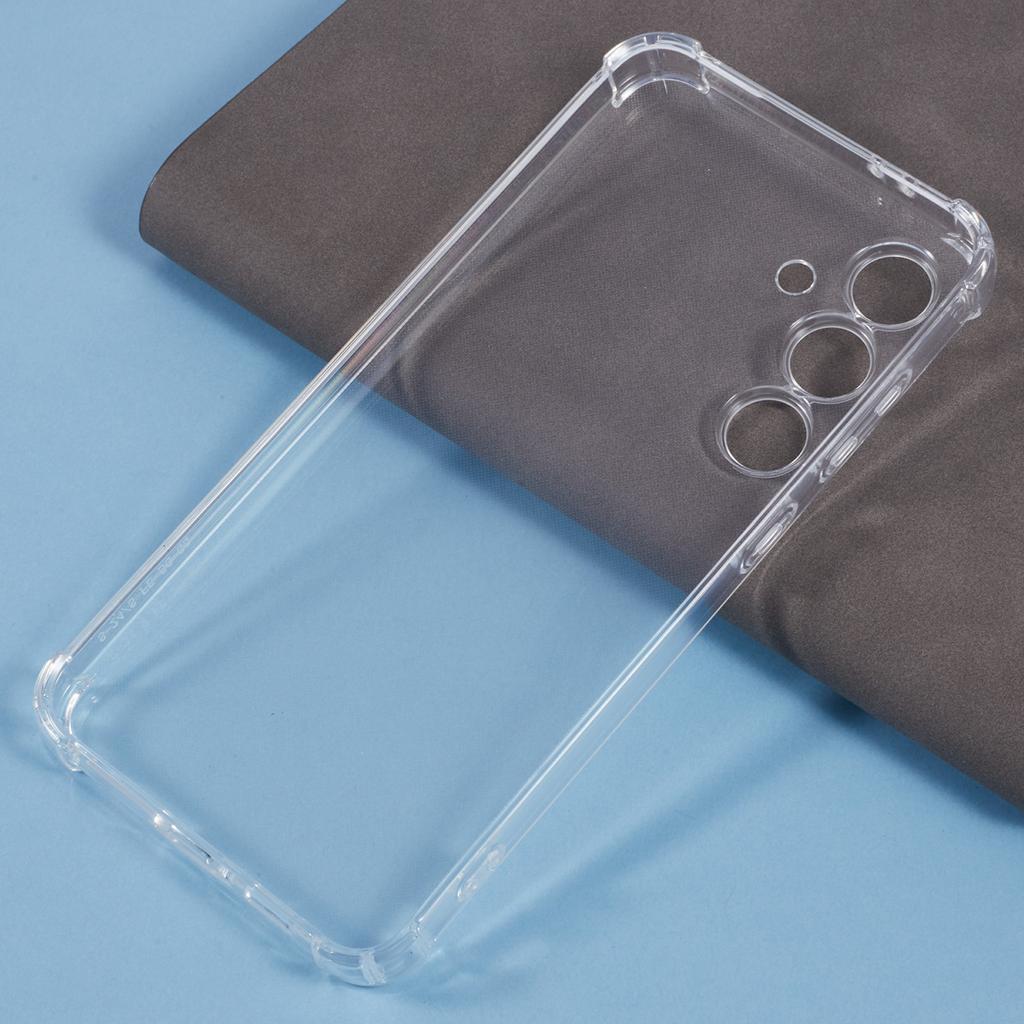 For Samsung Galaxy S24 FE Clear Case Four Corner Reinforced Protective Soft TPU Phone Cover