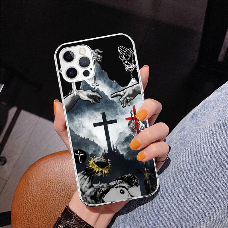 Son Of God Jesus Cross Holy Light Phone Case For iPhone 13 12 Mini 11 Pro Max XS XR X SE 7 8 Plus 5S 5 6S 6 Gift Print Cover Fun