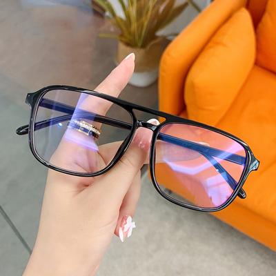 Montura transparente para gafas de ordenador para hombre y mujer, gafas cuadradas antiluz azul, gafas de bloqueo, gafas ópticas