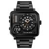 SKMEI Clock reloj hombre Full Steel Back Light Analog Digital Sport Watches Mens Casual 2 Time Chrono Wristwatch Waterproof