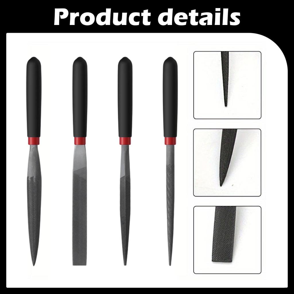 Mini Files File Tools Compact Workshop Hand Small Steel Set for Metal Filing Jewelers DIY