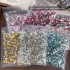 1440 Mini Flat-Back Rhinestones for Nail Art, Mixed Styles, Super Shiny Champagne Color, DIY Accessories