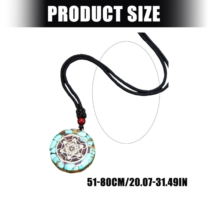 Handmade Crushed Stone Crystal Turquoise Garnets Beaded Necklace Adjustable Length Neckchain Jewelry Gift