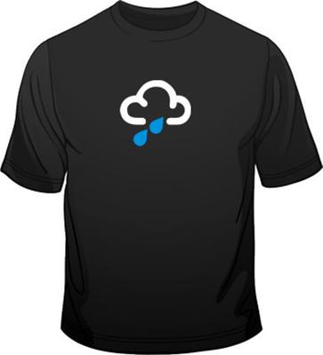 Wettersymbol Regen Herren Locker Geschnittenes Baumwoll-T-Shirt