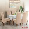 Water Repellent High Back Chair Cover Jacquard Stretch XL Size Chair Covers for Dining Room Anti-dirty Easy Care Seat Protectors