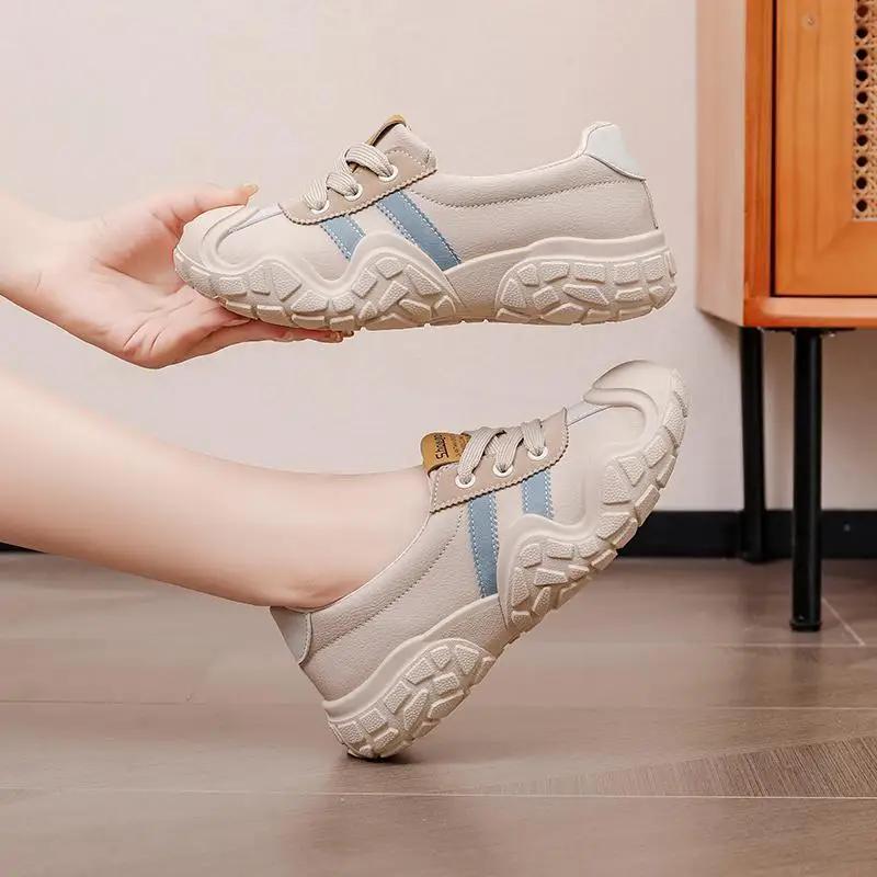 Mode Frühling Herbst Sneaker Schuhe für Damen Koreanisch 39 Alltag Bequem und Elegant Hohe Qualität Walking Angebote Damenschuhe