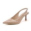 Grape Mother Temperament Small Pointed Head Shallow Mouth Empty High Heels Elegant Two Wear Kitten Versatile Single Shoes Women's Spring 2025