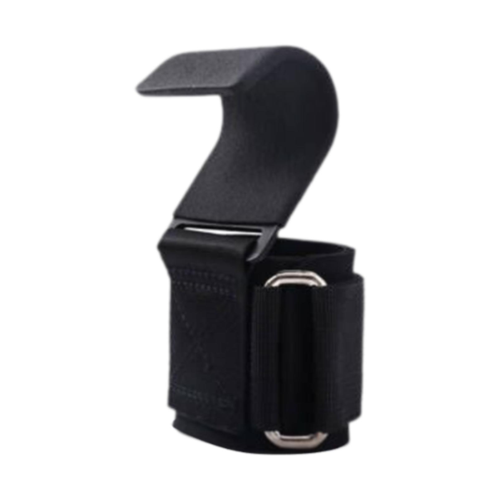 Fitness Weight Lifting Hook Padded Wrist Straps Workout with Pull up Hook Weight Lifting Grip for Men Women for Weightlifting чёрный