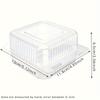 100pcs 5 X 5 Inch Clear Plastic Hinged Take Out Containers Clamshell Takeout Tray Food Clamshell Containers for Dessert, Cakes, Cookies, Salads, Pasta