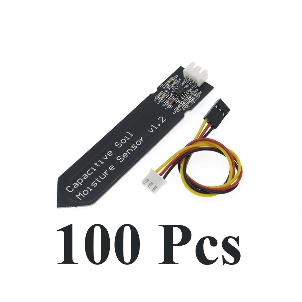 5~100Pcs Capacitive Soil Humidity Detection Sensor Not Easy To Corrode Wide Voltage Working Range Comes With Connecting Wire
