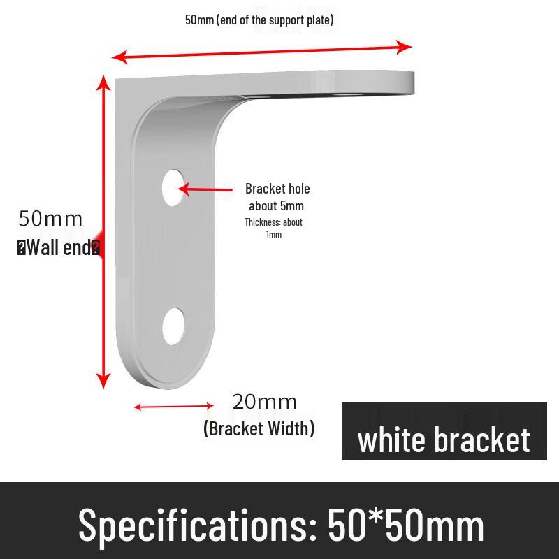 Прочный треугольный кронштейн для настенной полки 50x50x20mm