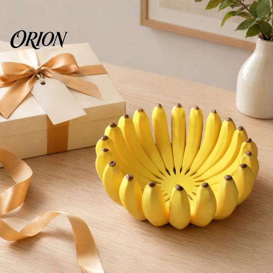 Decorative Storage Tray 3D Printed Banana-Shaped Tray, Banana Fruit Bowl Holder, Modern for Kitchen Countertop Decor Kitchen, Dining Table & Entryway,