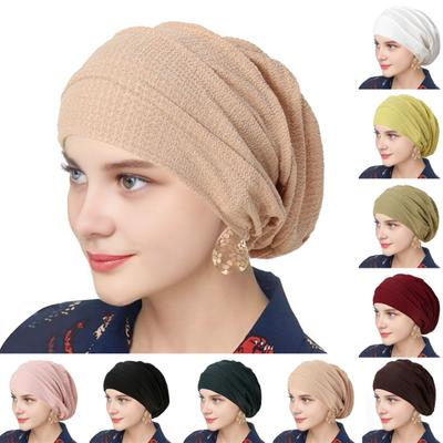 Damehatt Ensfarvet Pelsdesign Turbanhatt Lett Pustende Ensfarvet