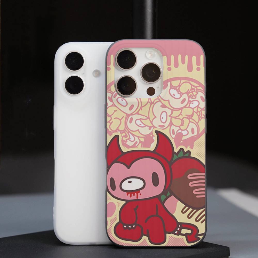 Popular Kawaii G-gloomyS Bears Corrugated Stripe Phone Case For IPhone 17 16 15 14 13 12 11 Pro Max Plus Pro Shockproof Cover