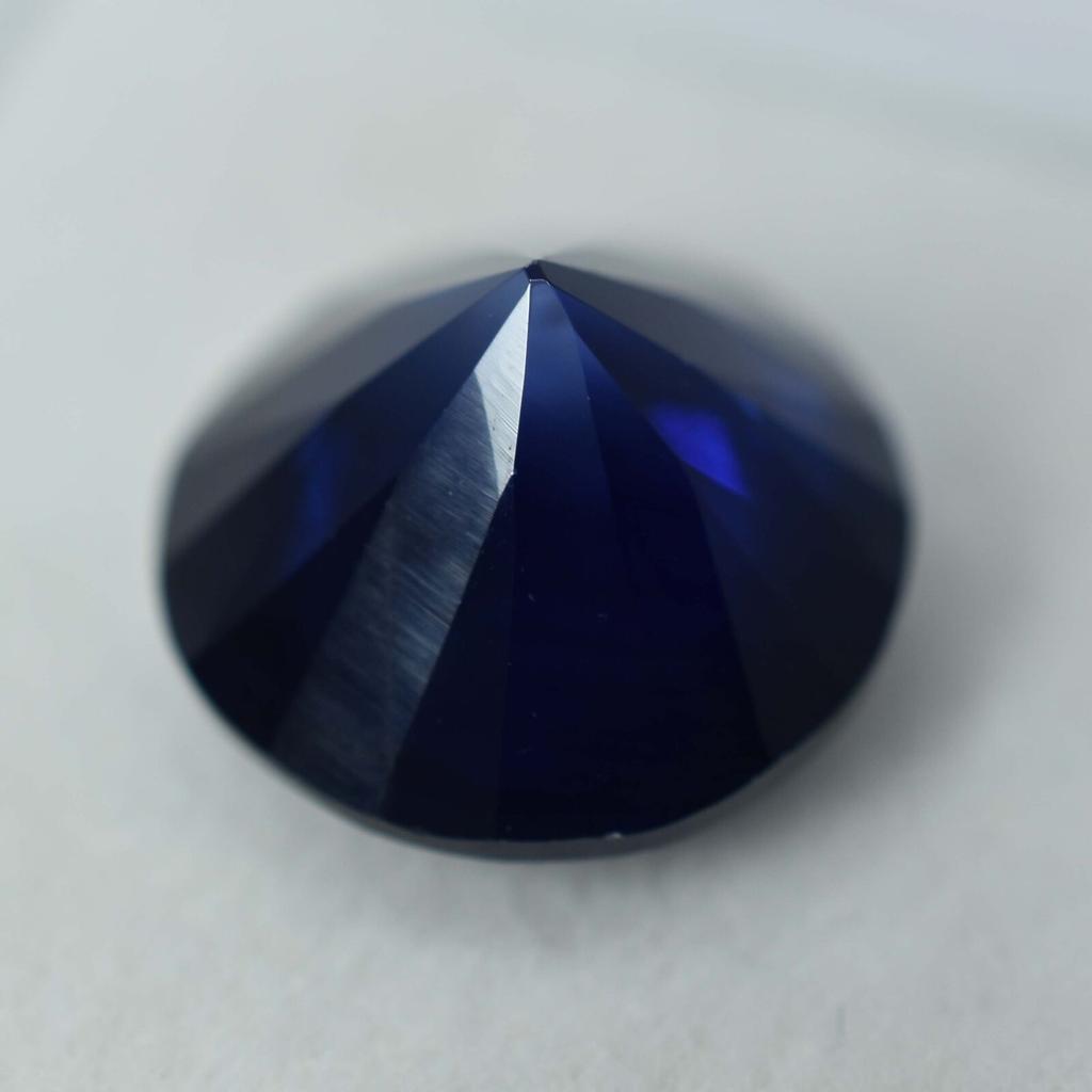 Natural Blue Sapphire Loose Gemstone 7.60 ct Ceylon Round Shape September Birthday Birthstone